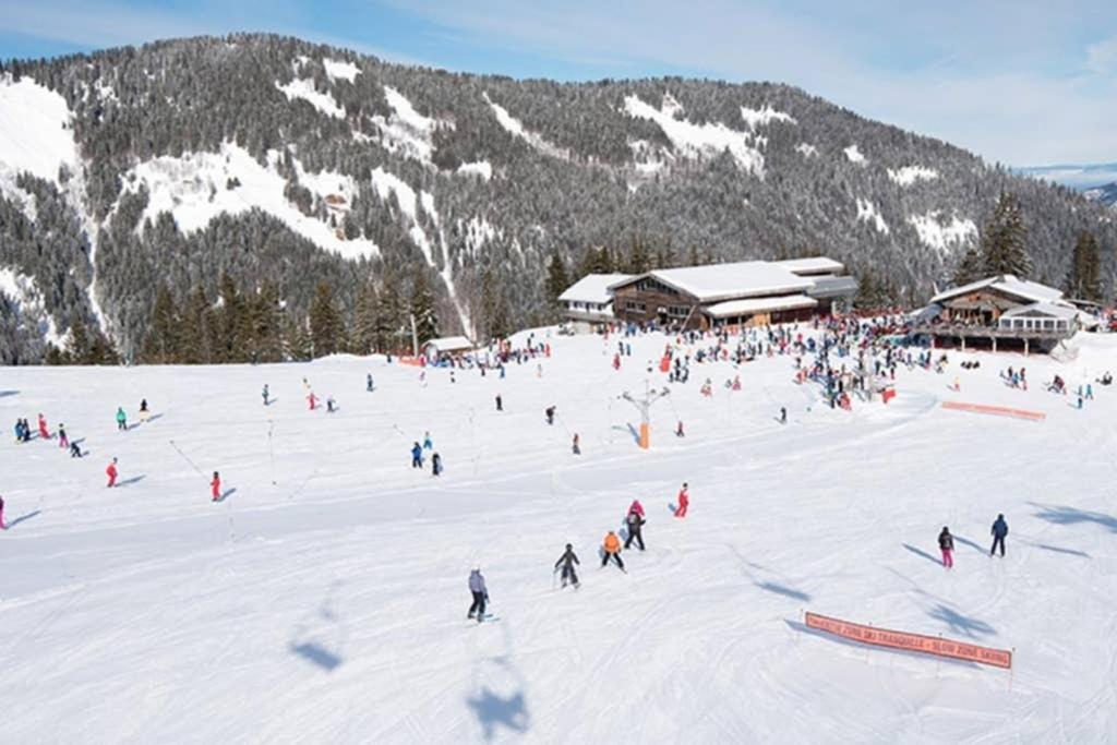 L'Enchalpe, Grand Et Lumineux Studio Avec Coin Montagne 5 Personnes, 60M Des Pistes, Piscine Couverte, Wifi, Grand Balcon Expo Est, Draps Non Compris Saint-Jean-dʼAulps Dış mekan fotoğraf