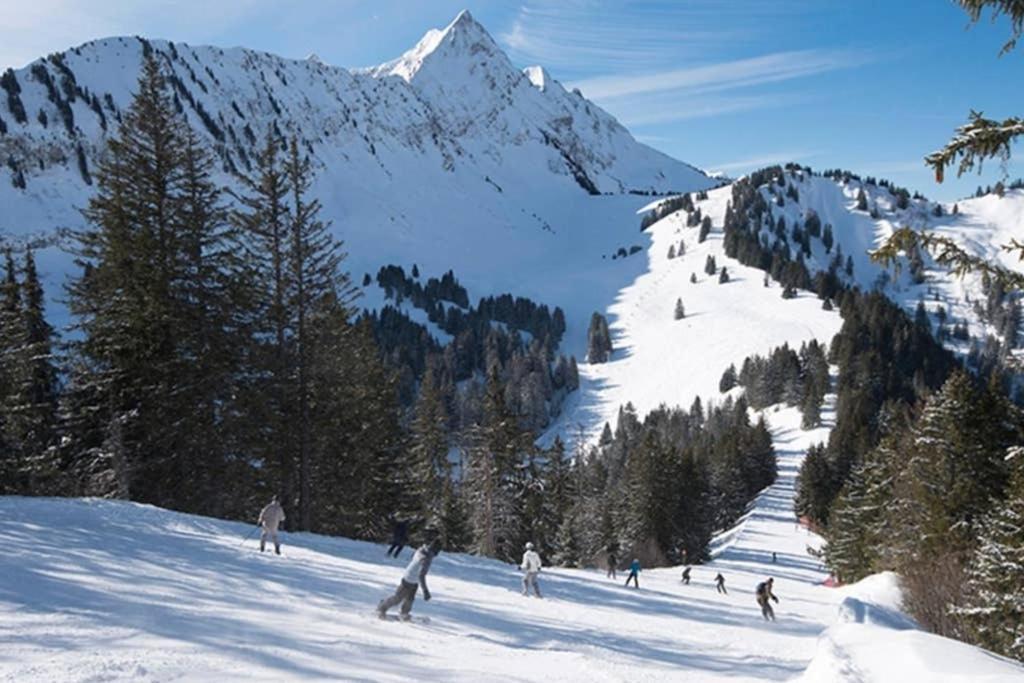 L'Enchalpe, Grand Et Lumineux Studio Avec Coin Montagne 5 Personnes, 60M Des Pistes, Piscine Couverte, Wifi, Grand Balcon Expo Est, Draps Non Compris Saint-Jean-dʼAulps Dış mekan fotoğraf